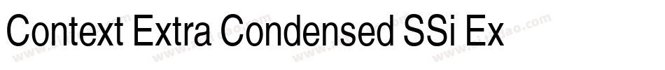 Context Extra Condensed SSi Extra Condensed Italic字体转换